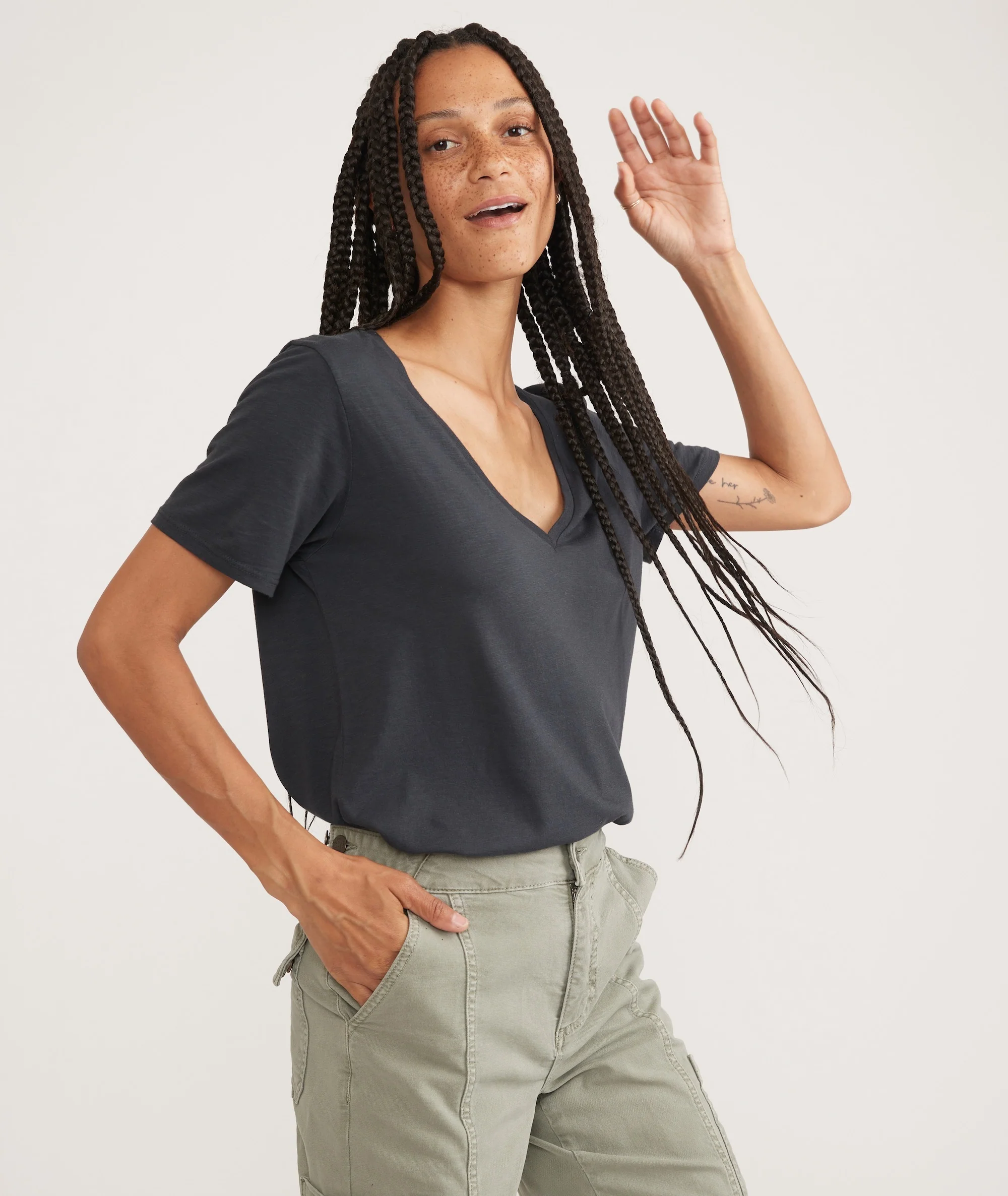 Boyfriend V-Neck Tee - Image 4