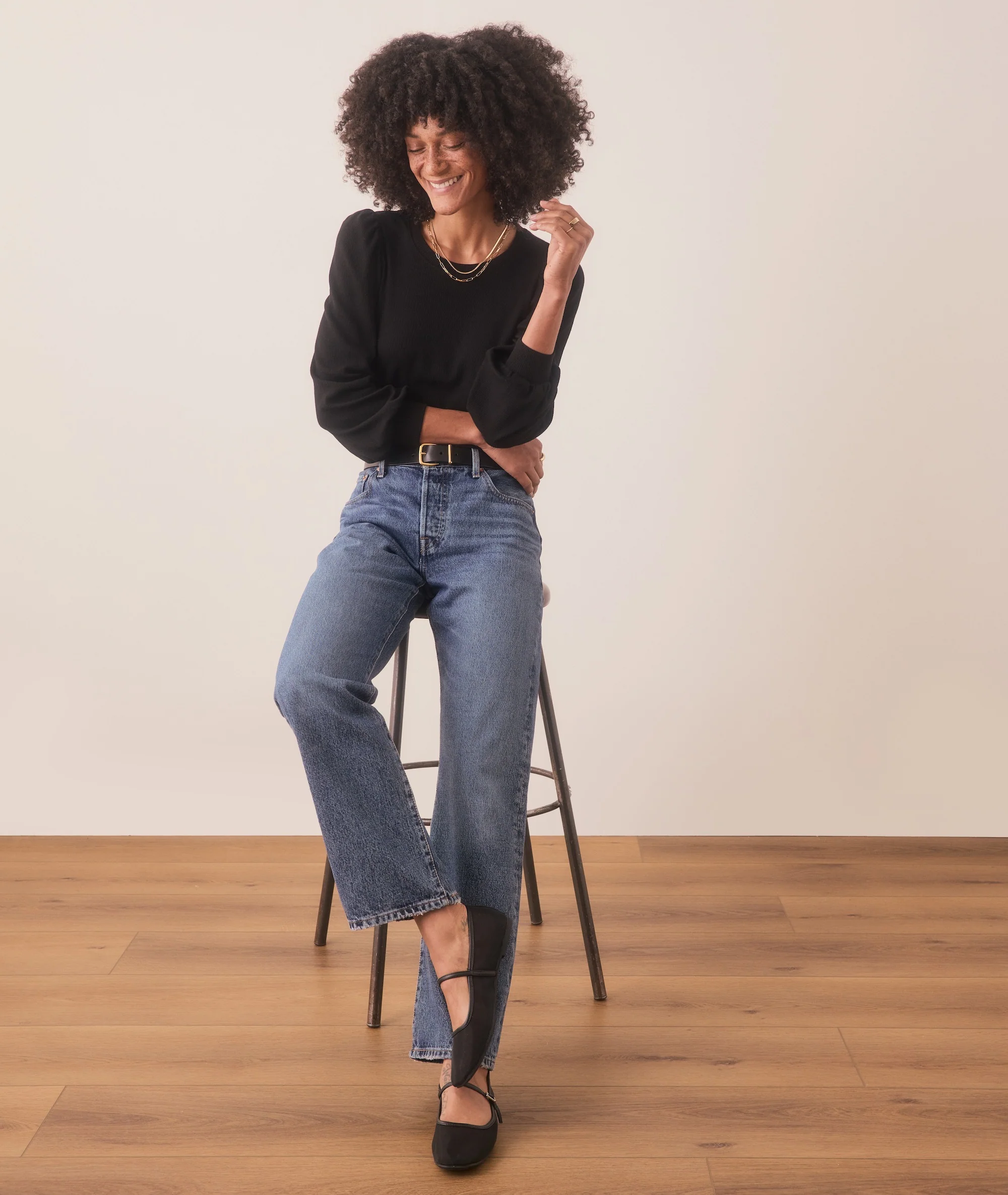 Lexi Rib Puff Sleeve Top - Image 4