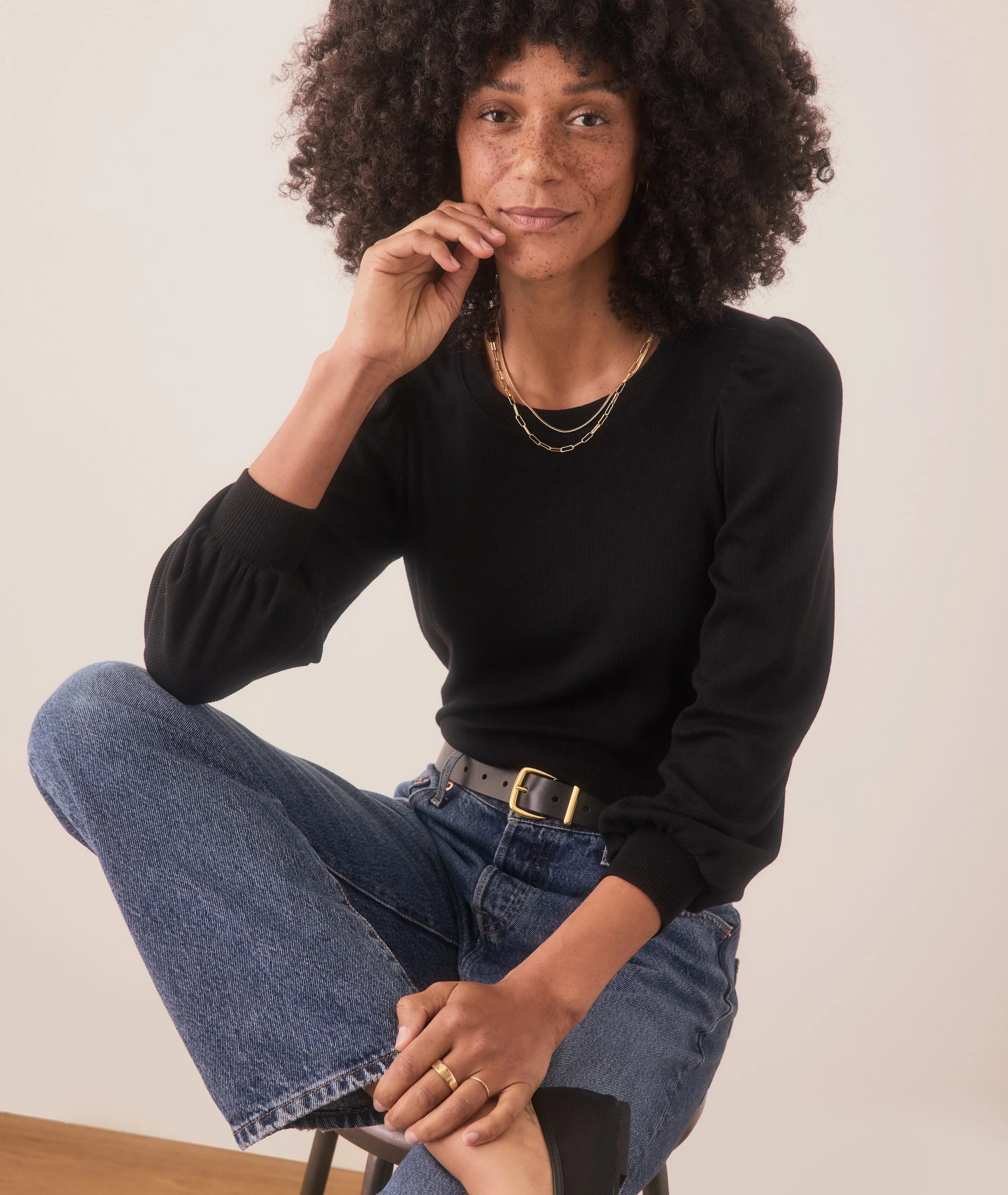 Lexi Rib Puff Sleeve Top - Image 5