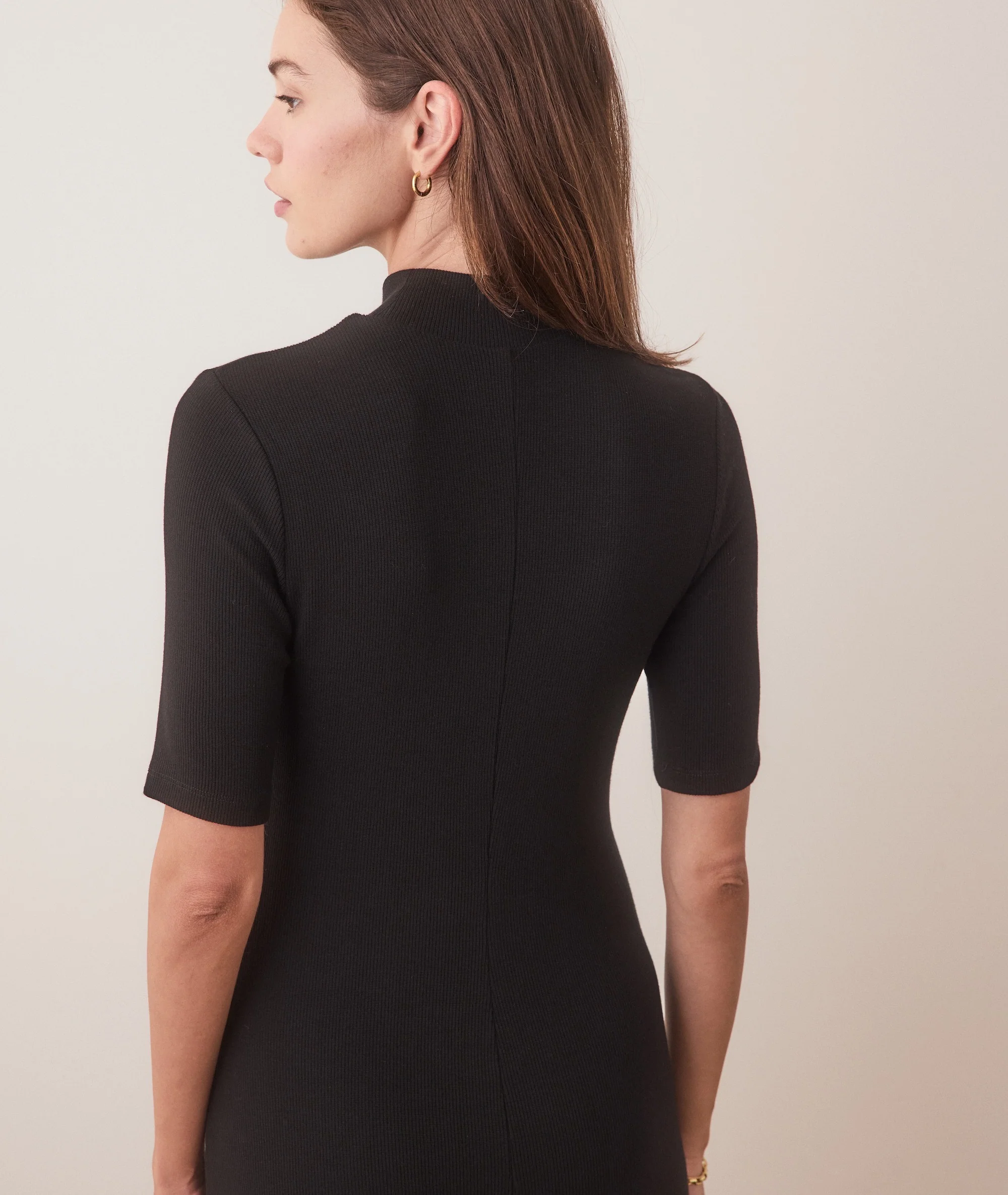 Lexi Rib Mock Neck Midi Dress - Image 6