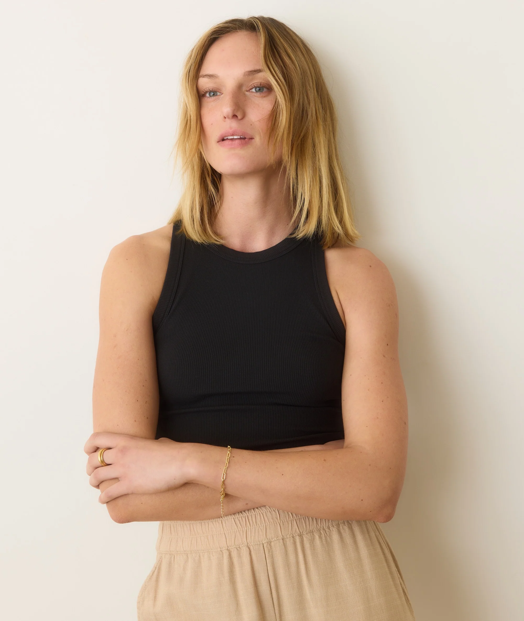 Lexi Rib Sun-In High Neck Crop Tank - Image 3