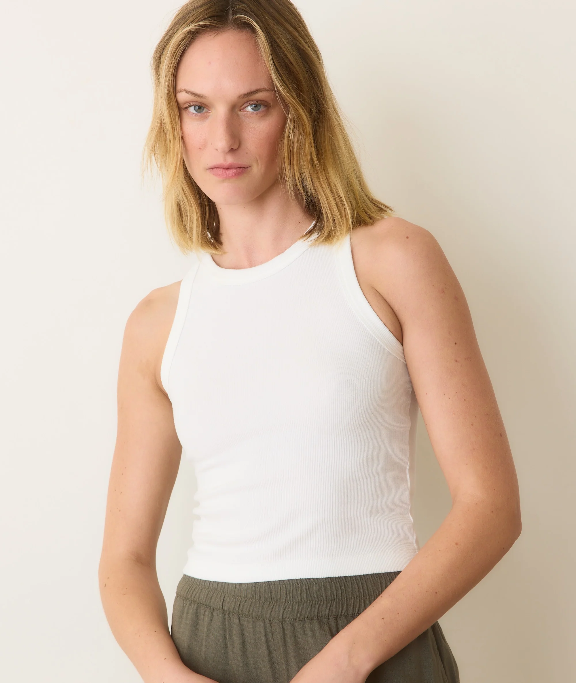Lexi Rib Sun-In High Neck Crop Tank - Image 5