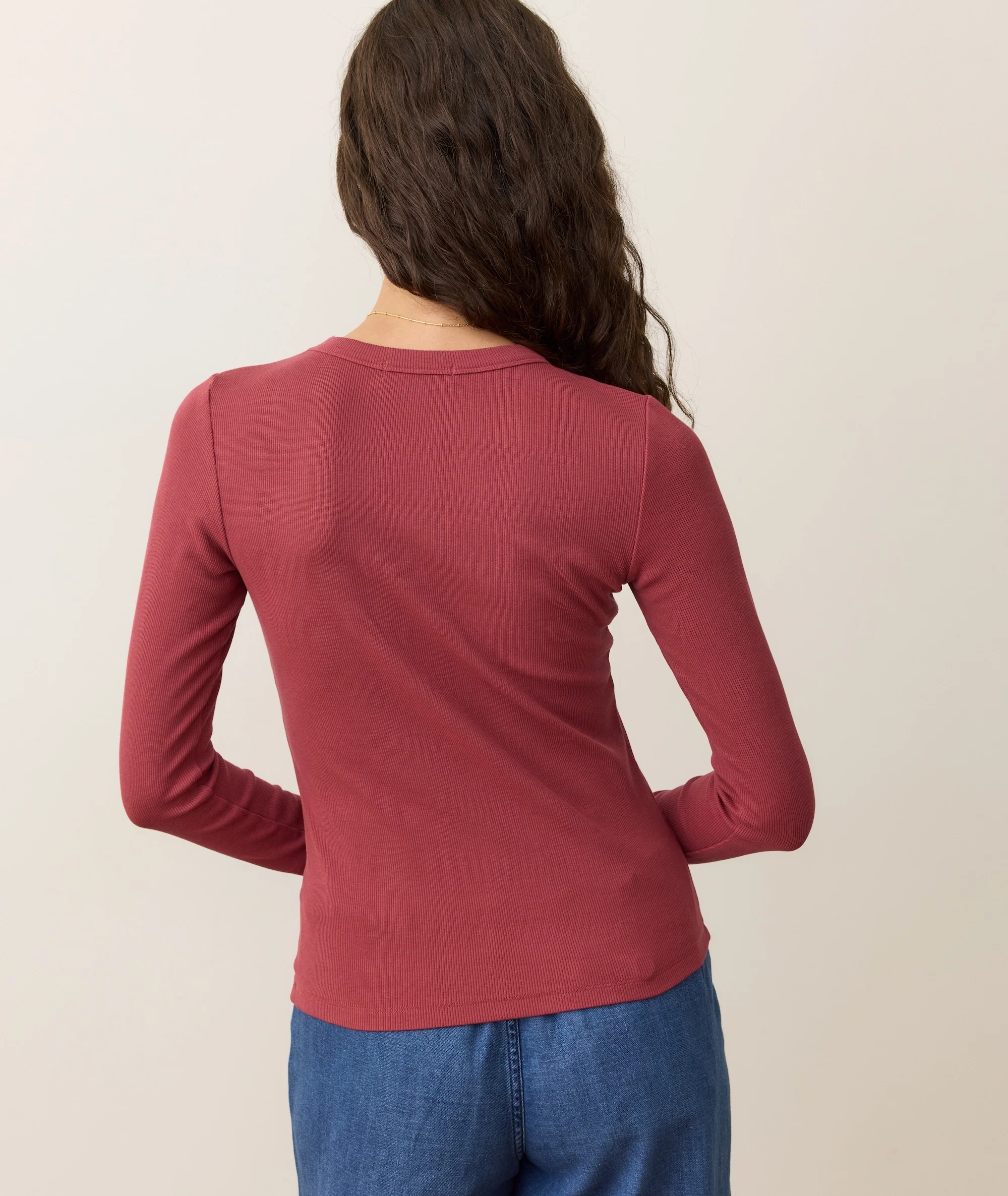 Lexi Rib Sun-In Longsleeve Crew Tee - Image 5