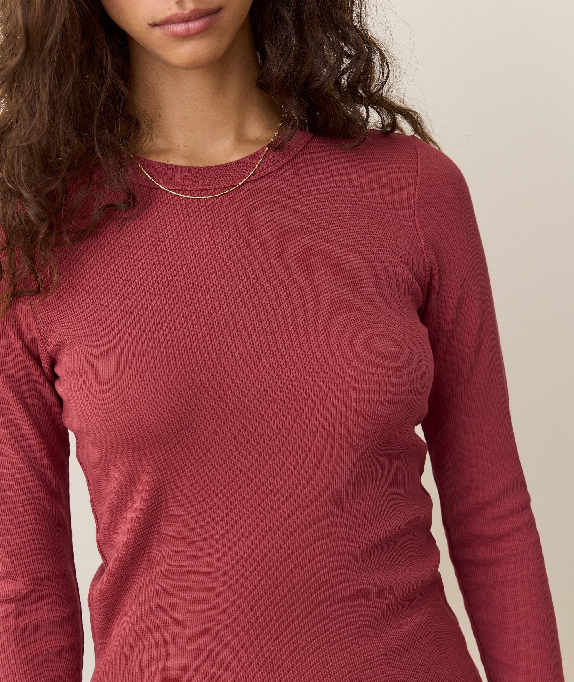 Lexi Rib Sun-In Longsleeve Crew Tee - Image 6