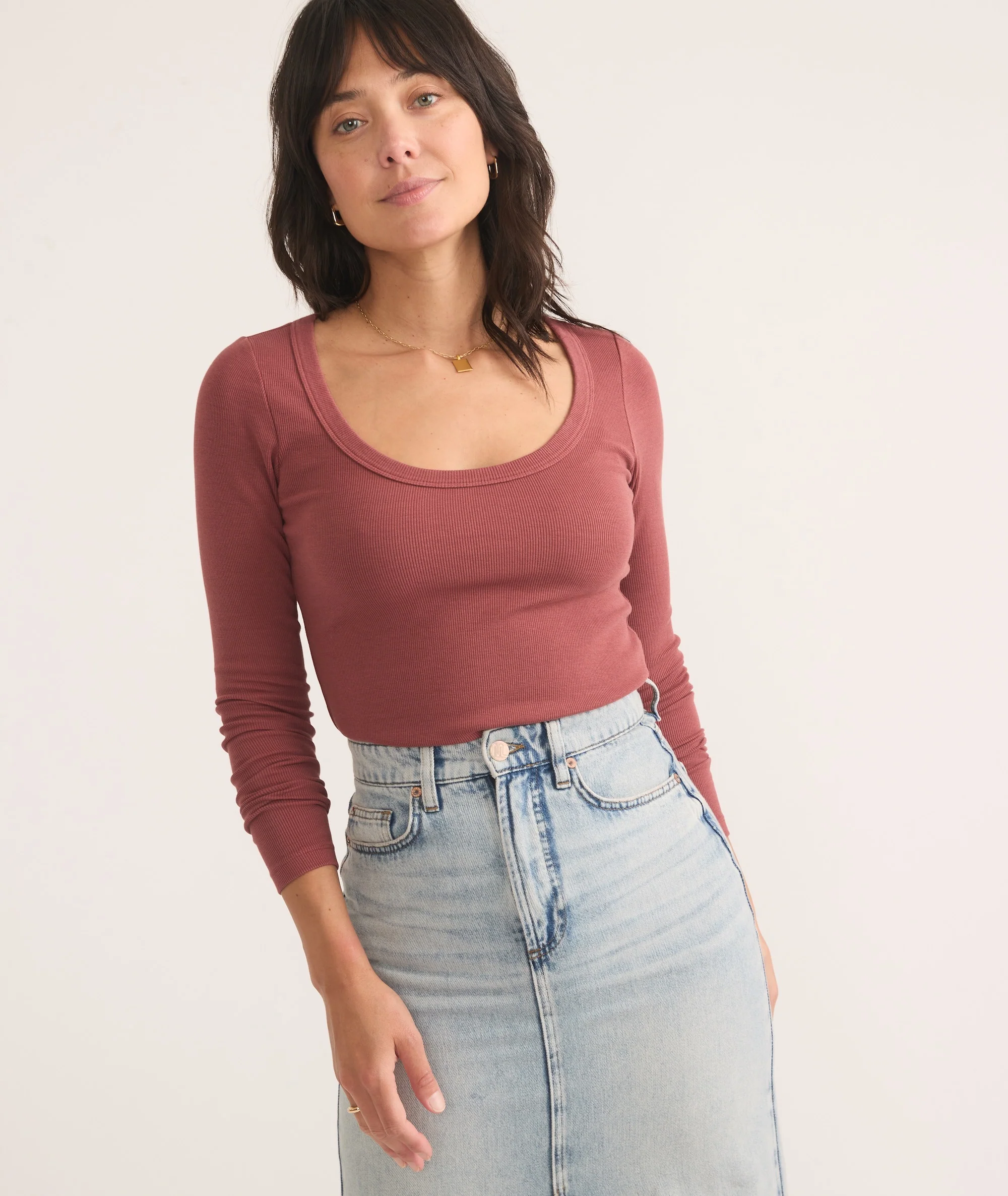 Lexi Rib Sun-In Scoop Tee - Image 5