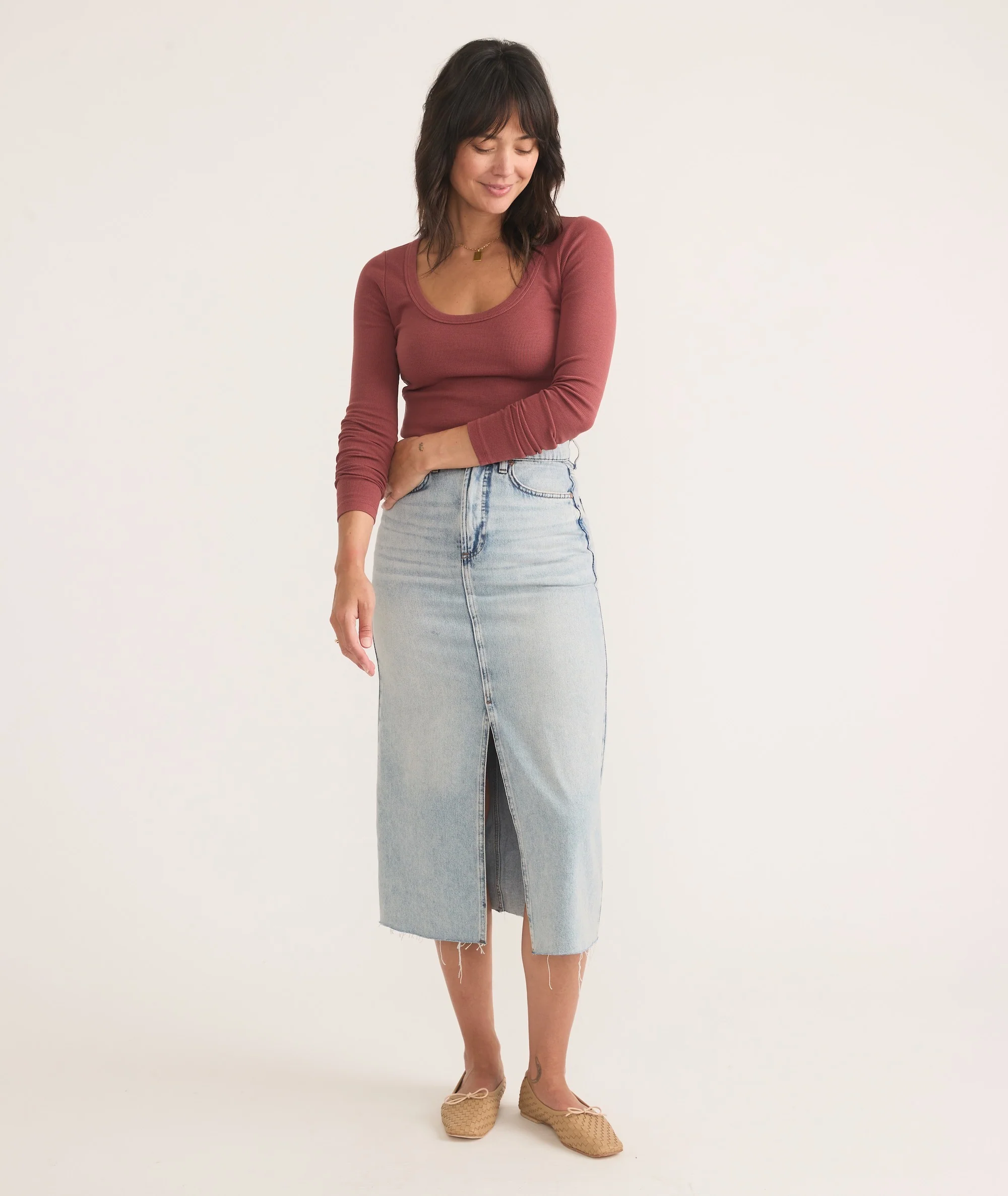 Lexi Rib Sun-In Scoop Tee - Image 6