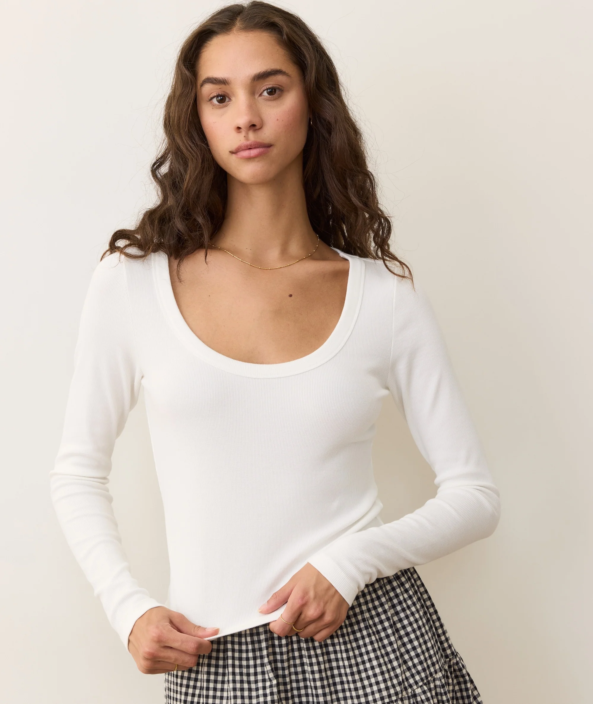 Lexi Rib Sun-In Longsleeve Scoop Tee - Image 3