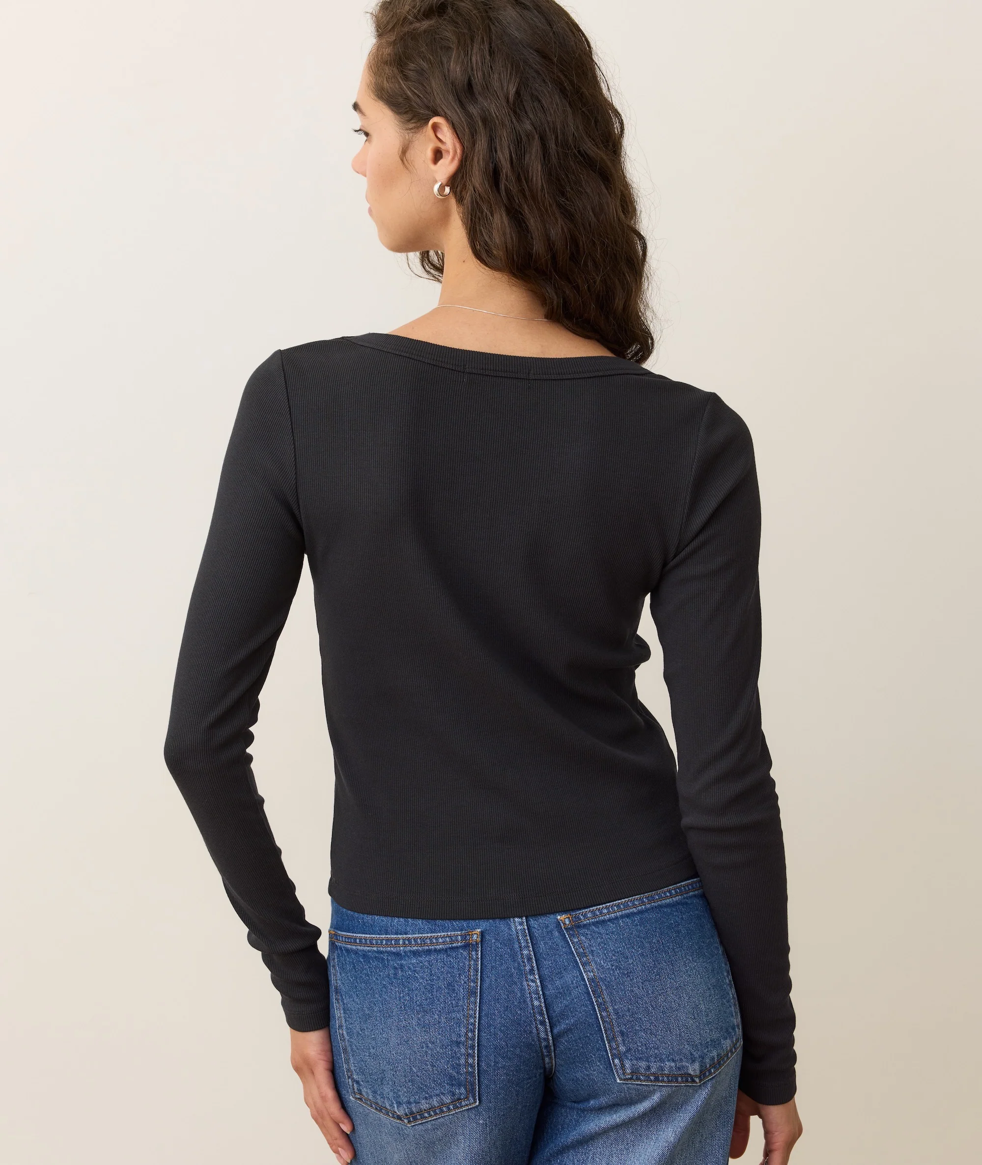 Lexi Rib Sun-In Longsleeve Scoop Tee - Image 3