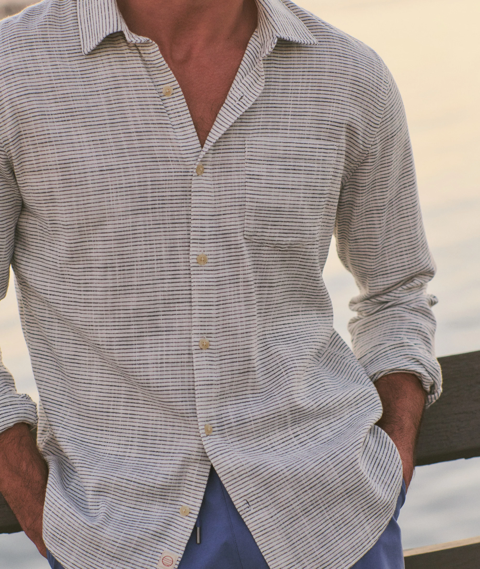 Stretch Selvage Long Sleeve Shirt - Image 4