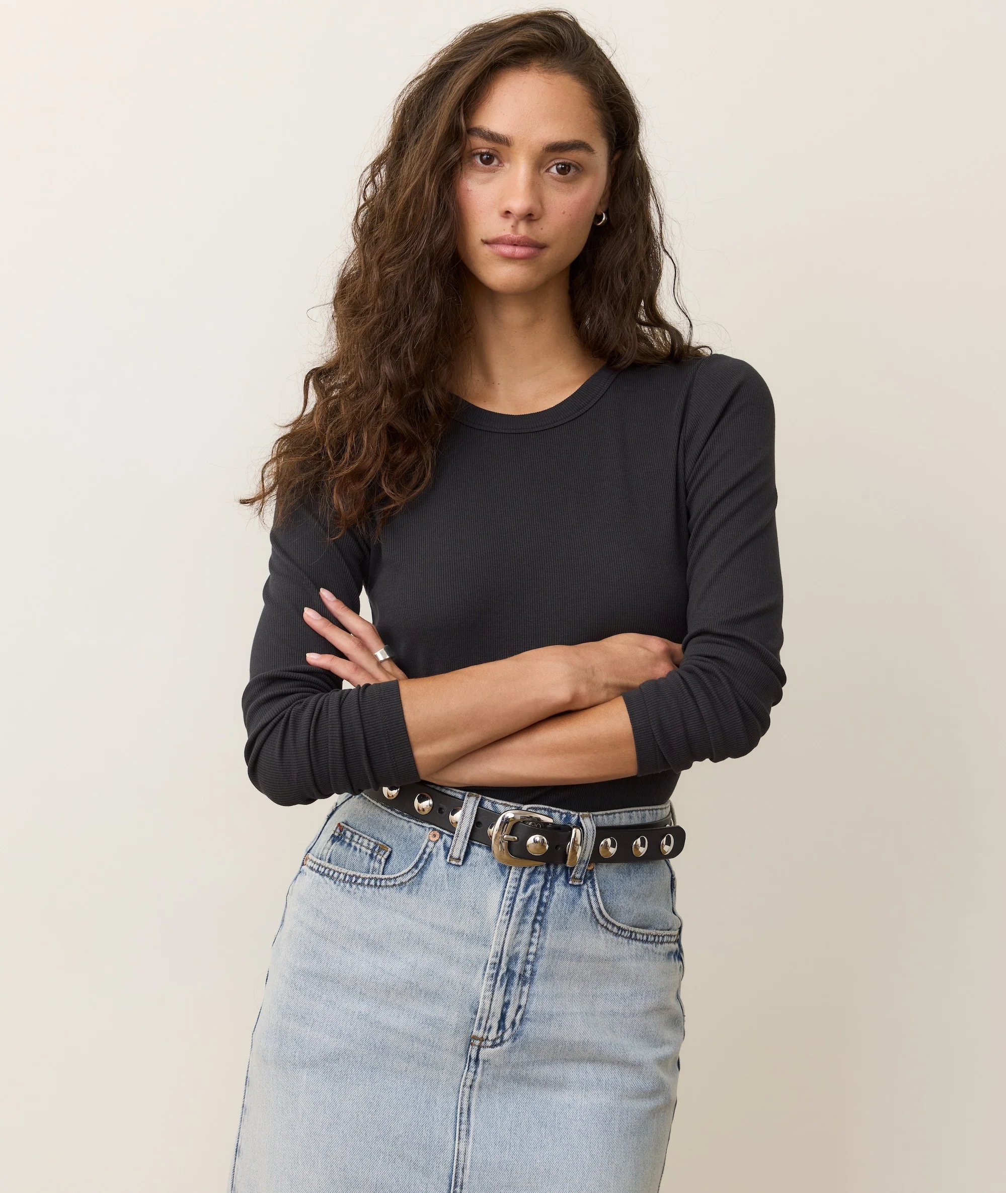 Lexi Rib Sun-In Longsleeve Crew Tee - Image 3