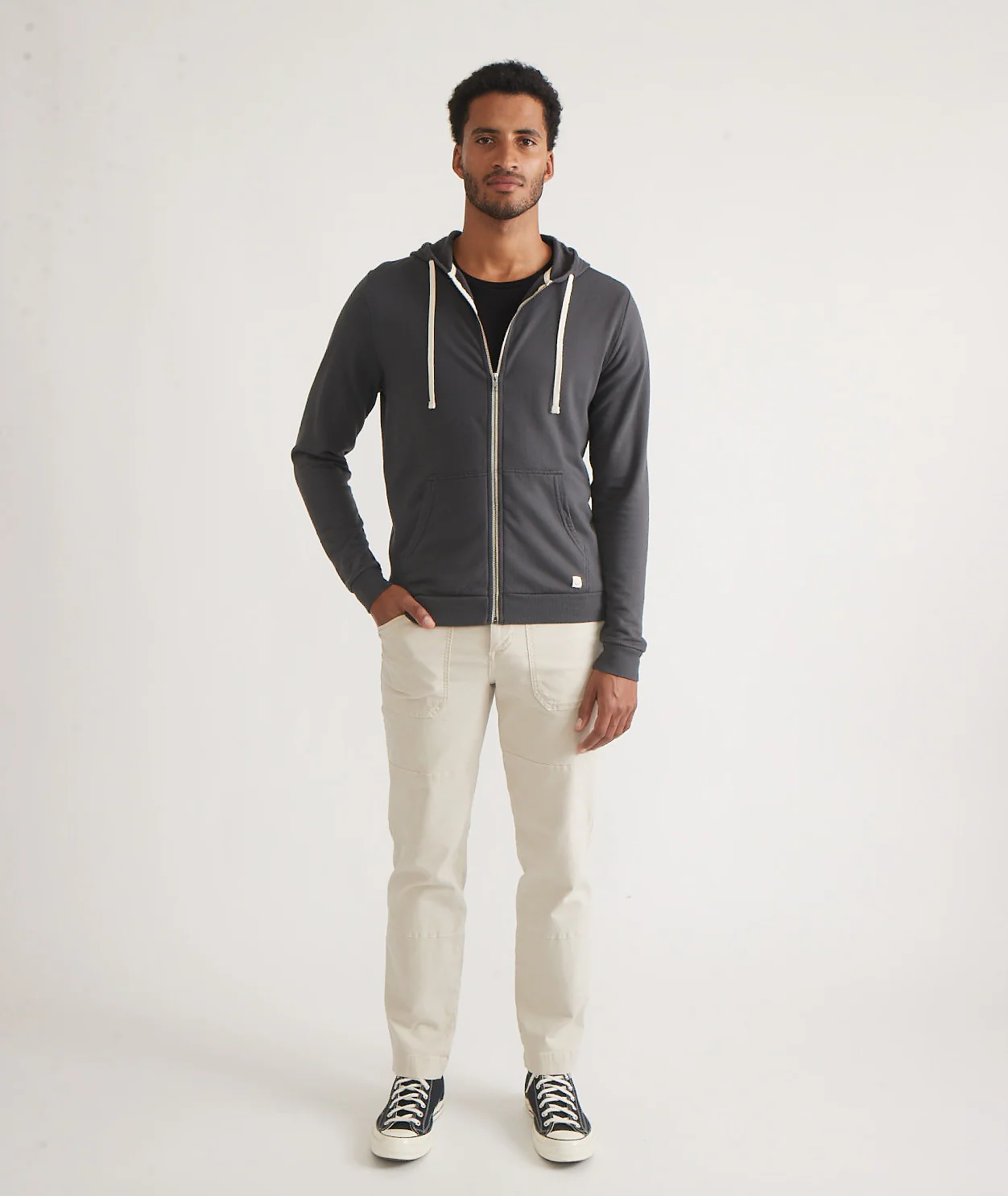 Men's Afternoon Hoodie in Asphalt Grey - Image 7