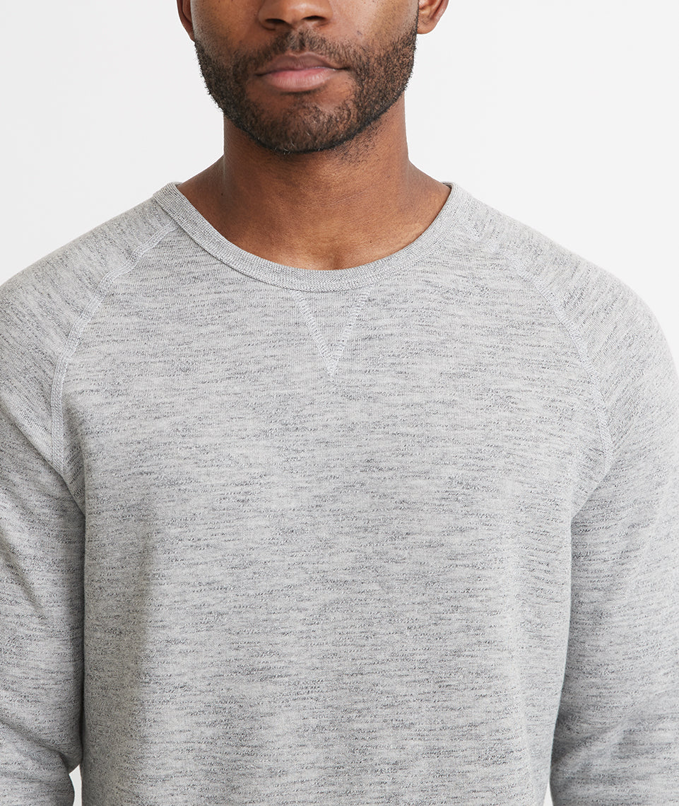 Men's Sherpa Crew Pullover in Heather Grey - Image 3