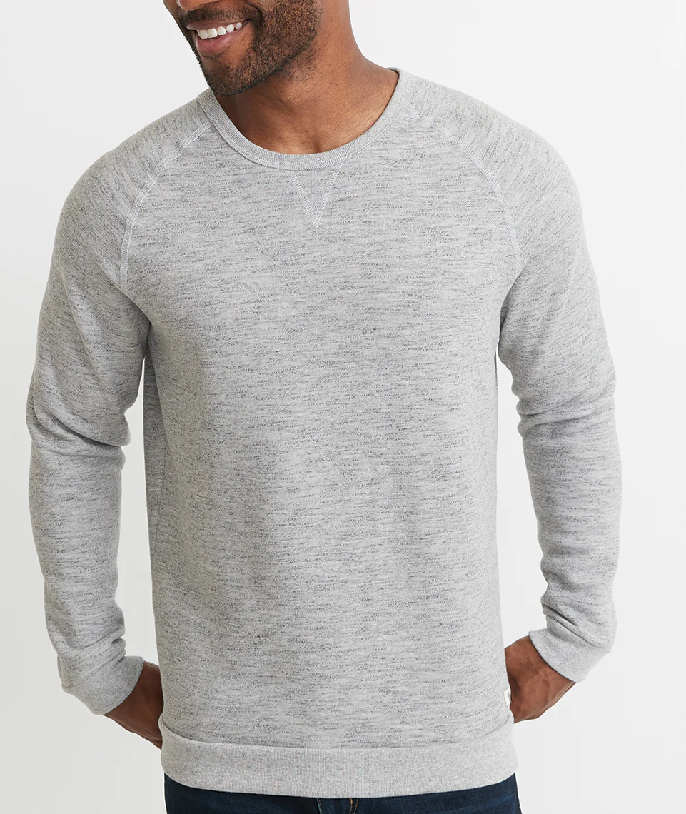 Men's Sherpa Crew Pullover in Heather Grey - Image 5