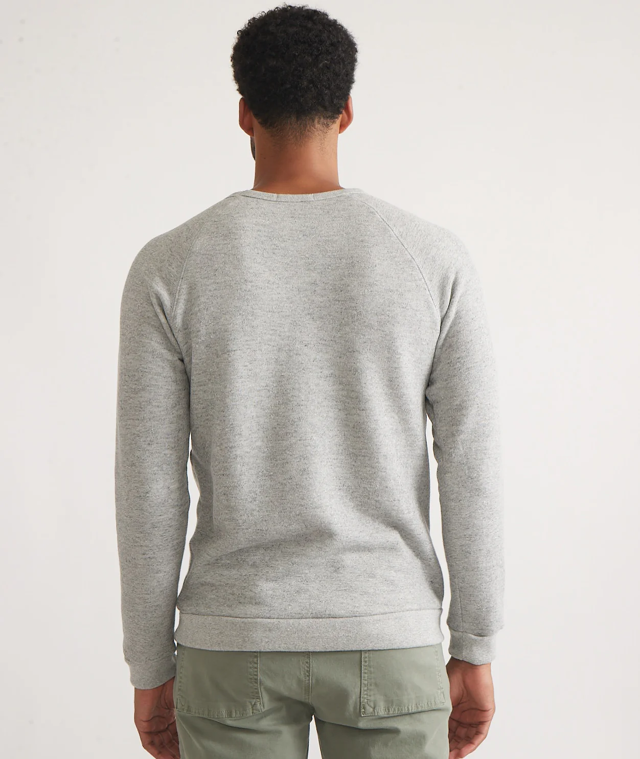 Men's Sherpa Crew Pullover in Heather Grey - Image 8