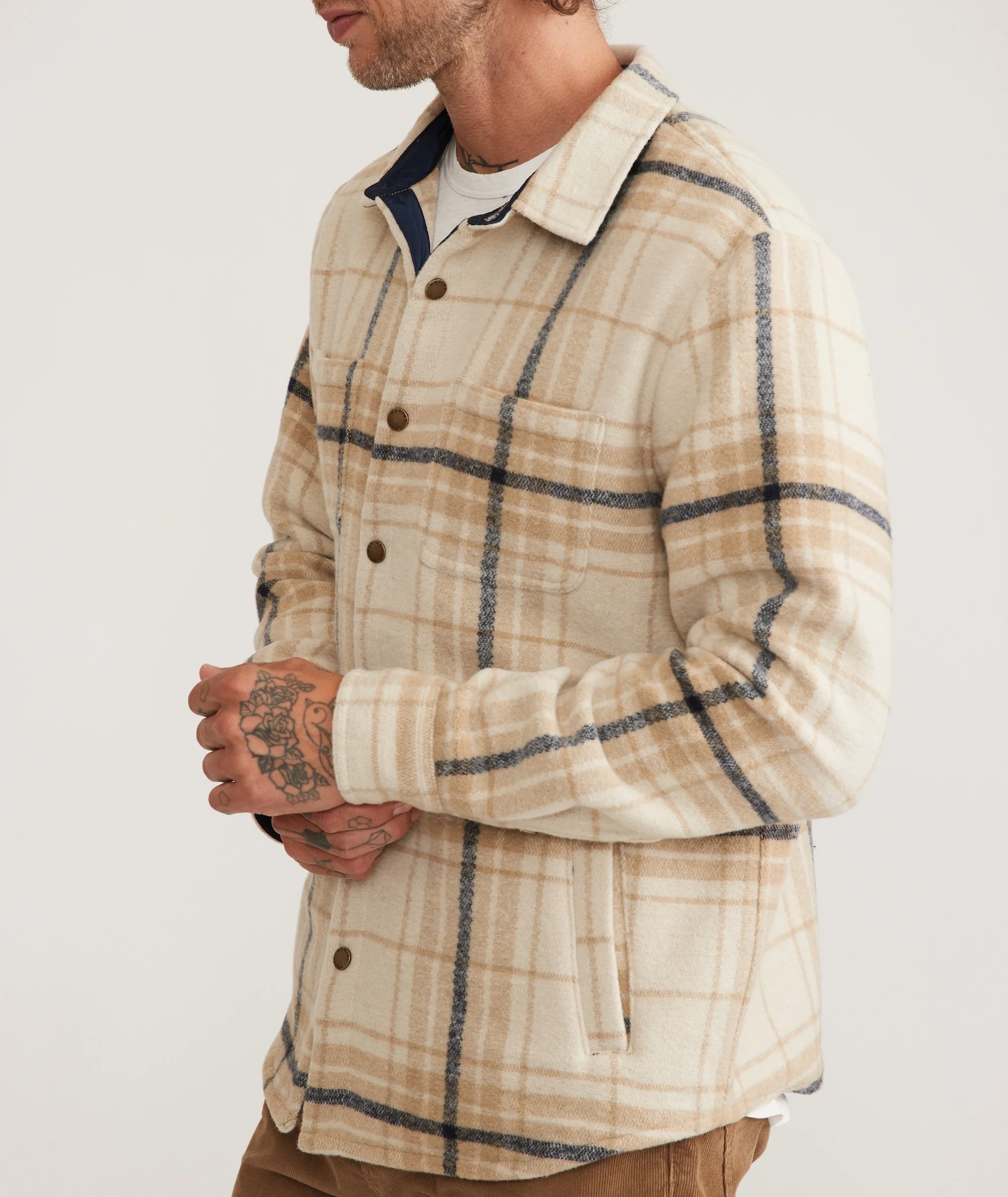 Plaid Snap Shacket - Image 4