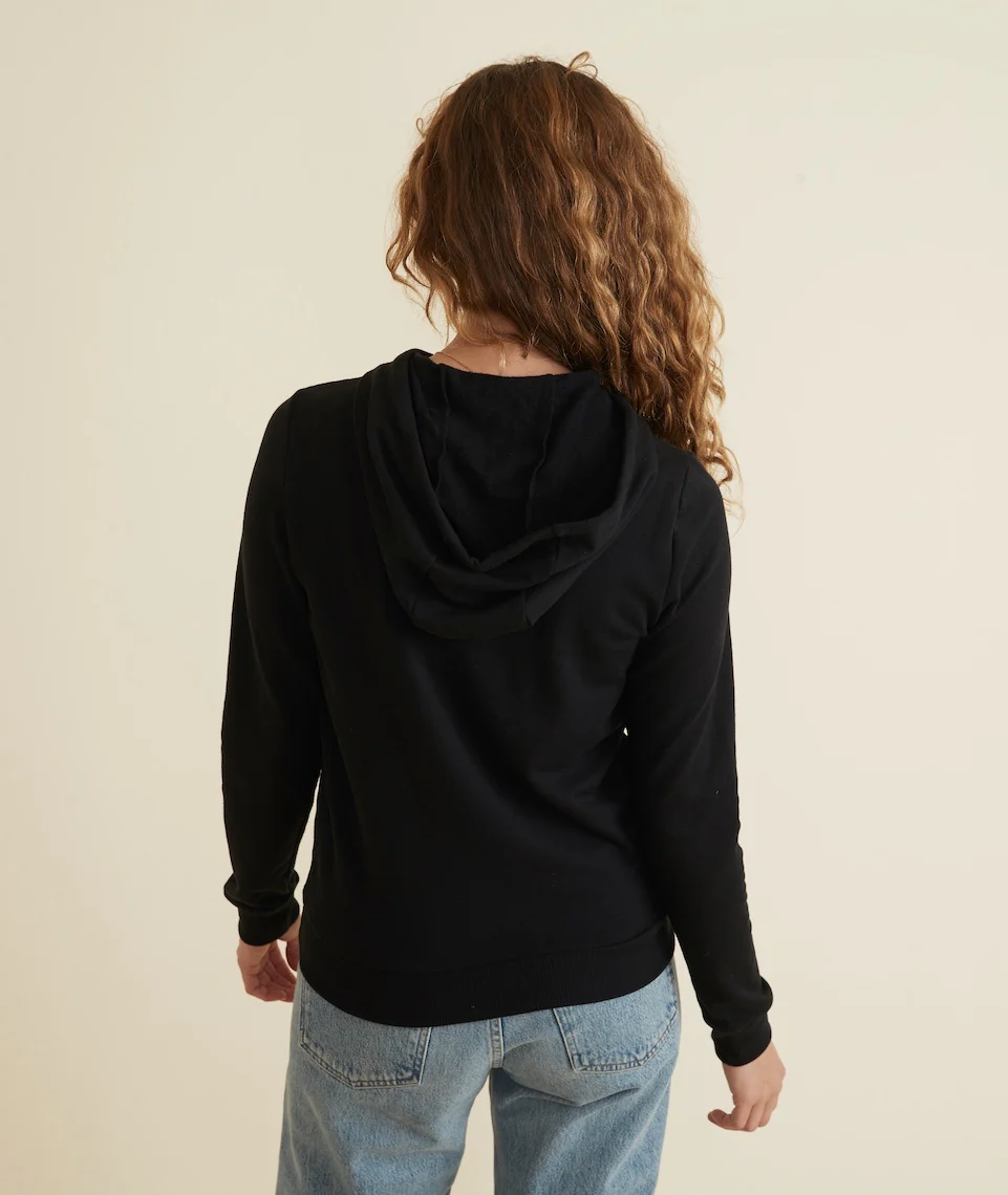 Women's Sunset Pullover Hoodie in Black - Image 5