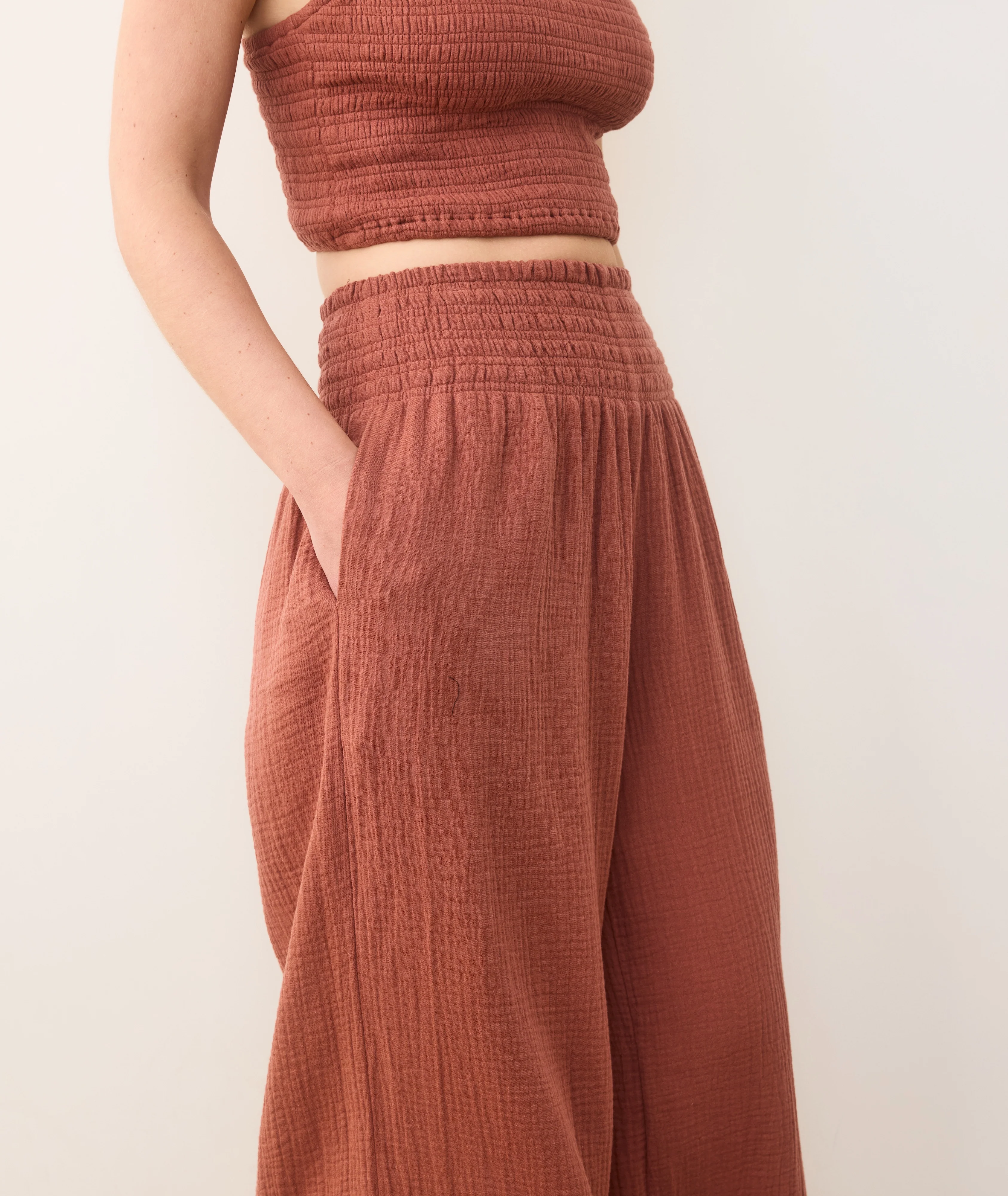 Sophia Double Cloth Palazzo Pant - Image 3