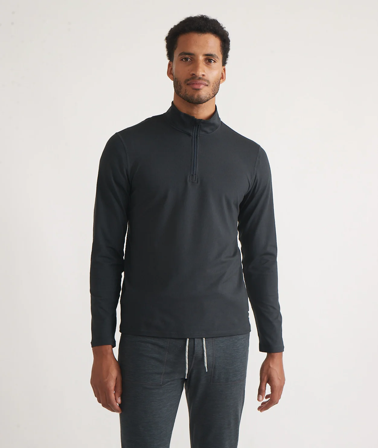 Men's Re-Spun Sport Quarter Zip in Charcoal - Image 5