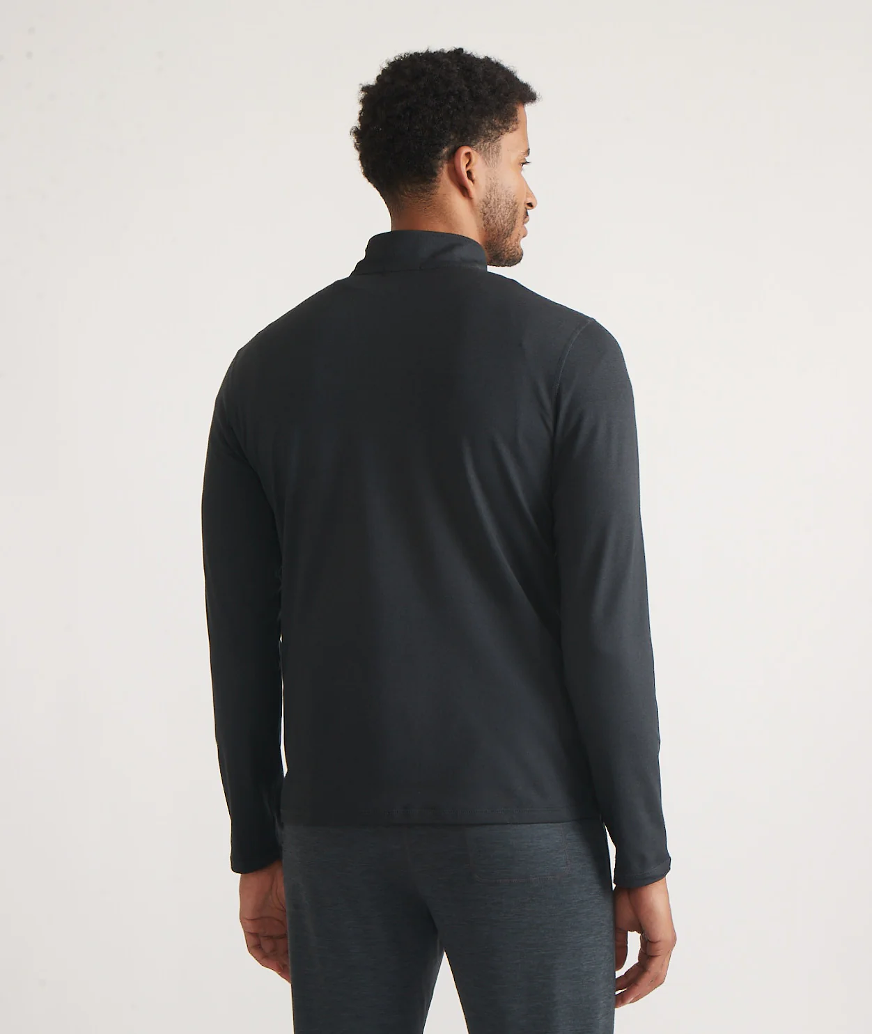 Men's Re-Spun Sport Quarter Zip in Charcoal - Image 6