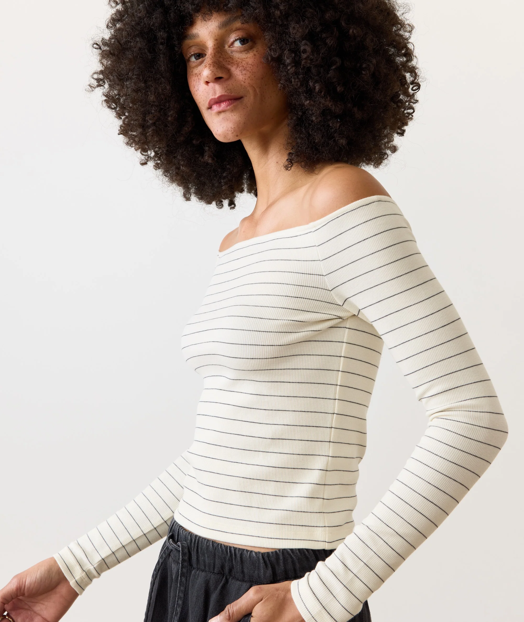 Lexi Rib Sun-In Off the Shoulder Top - Image 5