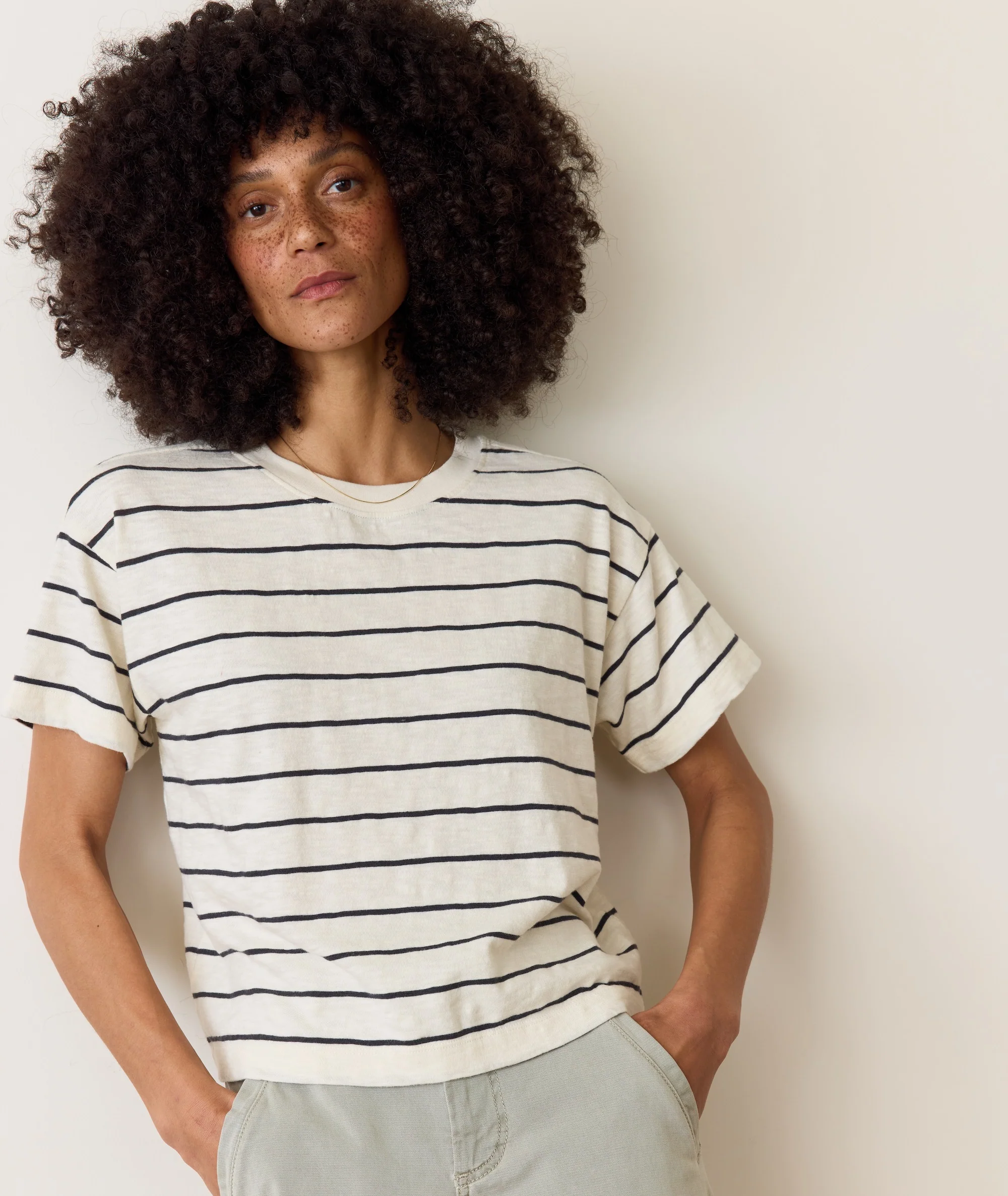 Sadie Vintage Slub Crop Tee - Image 3