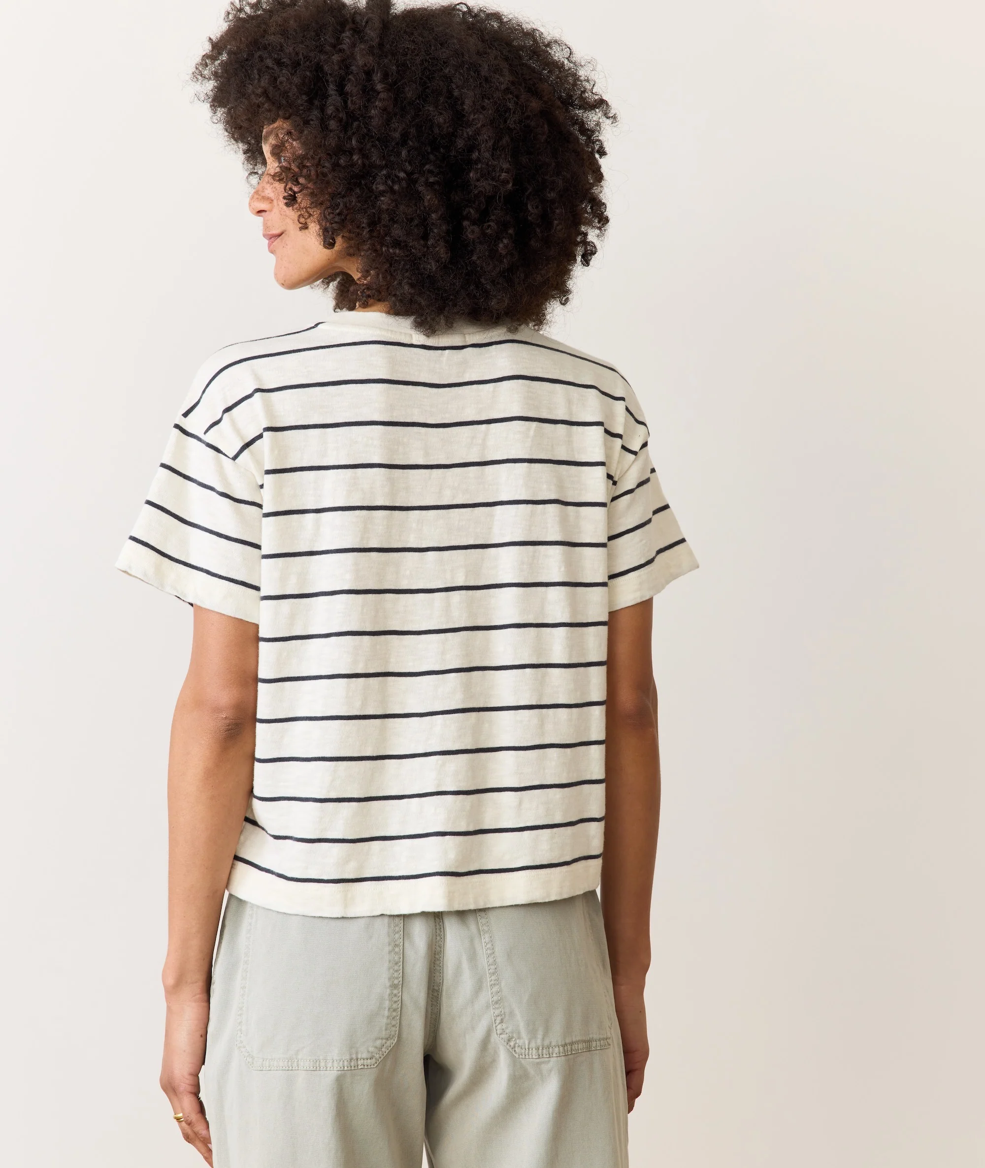 Sadie Vintage Slub Crop Tee - Image 6